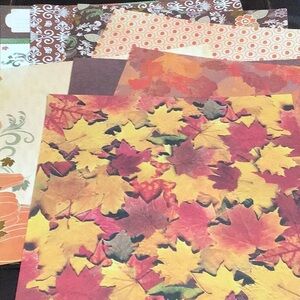 🍂 Fall Leafs Collection Loose Scrapbook Paper Bundle